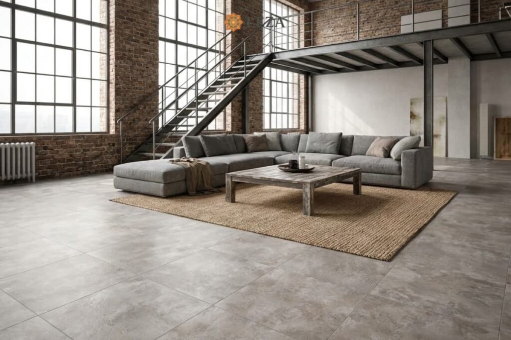 Gạch Ốp Lát Electo Grey Phòng Khách