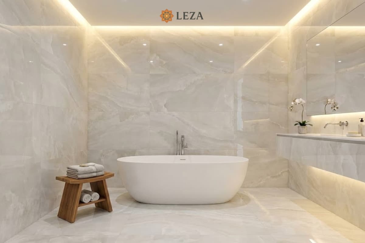 Cloudy Onyx White phòng tắm